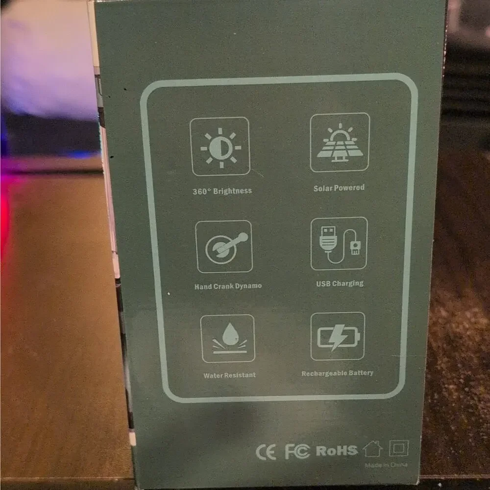 Solar LED Lantern CL7000 Hand Crank Dynamo USB Charging Water Resistant